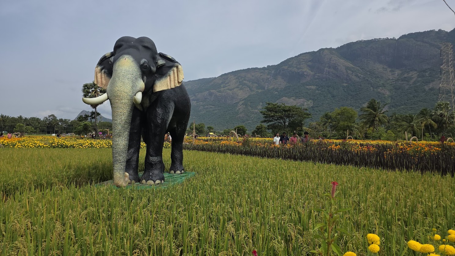 Artificial elephant statue